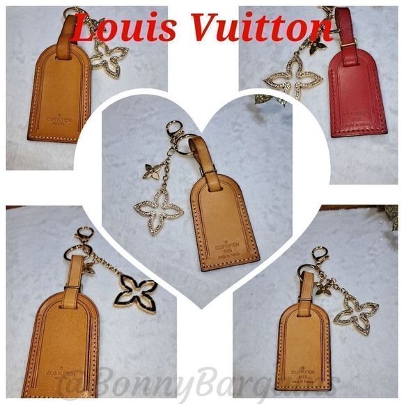 Authentic Louis Vuitton Luggage Tag on Unbranded Keychain - Picture 1 of 17